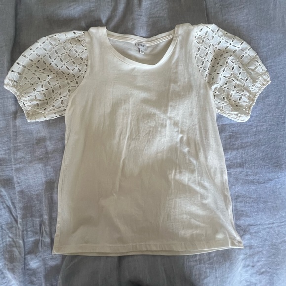 J. Crew Puff Sleeve Top - Picture 1 of 4